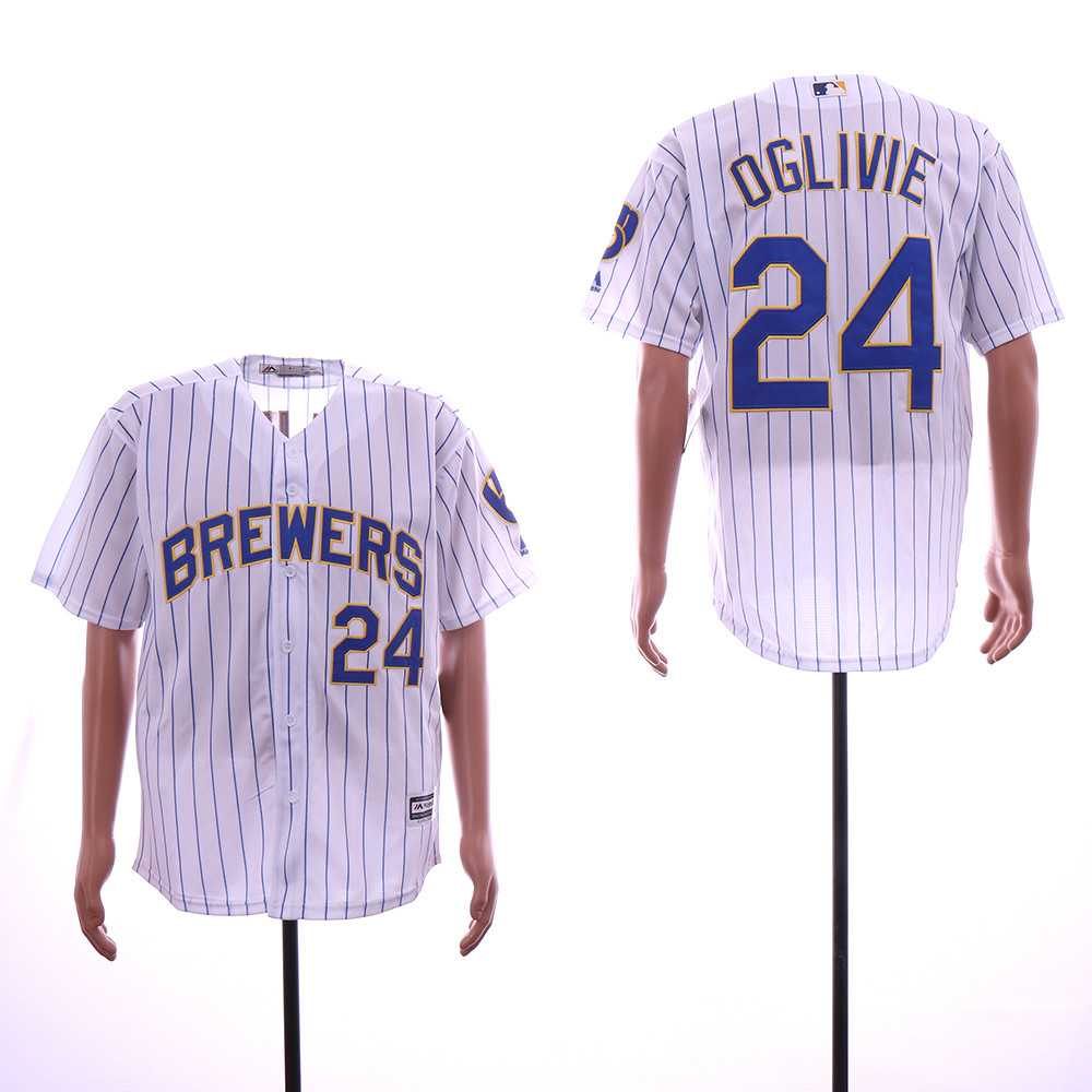 Brewers 24 Ben Oglivie White Cool Base Jersey Sguo,We sell and wholesale Brewers 24 Ben Oglivie White Cool Base Jersey Sguo on line form chian!